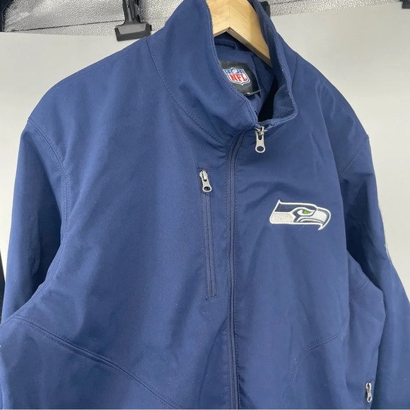 NFL Seattle Seahawks Super Bowl 49 XLIX fleece lined wind breaker jacket Medium - Picture 6 of 9